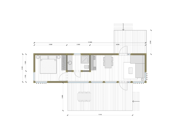 Сегмент Дом Modul.F.38.СП - Модульные Бани и Дома